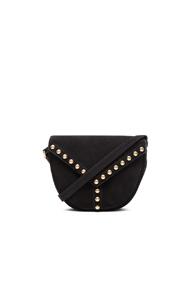 Saint Laurent Y Studs Besace Bag In Black