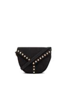 Saint Laurent Y Studs Besace Bag In Black