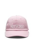 Versace Logo Baseball Cap In Pink