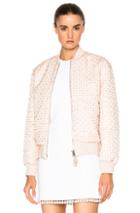Givenchy Crystal Pearl Embroidered Bomber In Neutrals,pink