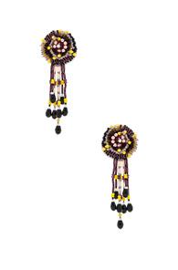Etro Disco Fringe Earrings In Purple