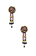 Etro Disco Fringe Earrings In Purple