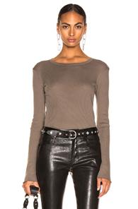 John Elliott Beau Cashmere Rib Top In Green