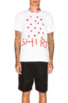 Comme Des Garcons Shirt Graphic Tee In Abstract,red,white