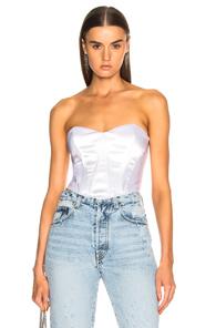 Palmer Girls X Miss Sixty Satin Corset Top In White