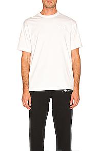 Y-3 Yohji Yamamoto Logo Tee In White