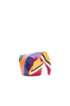 Loewe Elephant Mini Bag In Orange,red,stripes