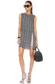 Jenni Kayne Silk Overlay Dress In Black,abstract