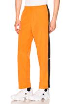 Heron Preston Style Side Stripe Loose Pants In Orange
