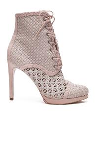 Zimmermann Weave Booties In Pink