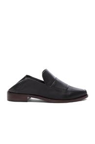 Tibi Leather Darla Loafers In Black