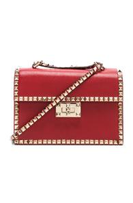 Valentino Small Rockstud No Limit Shoulder Bag In Red
