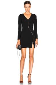 Versus Long Sleeve Mini Dress In Black