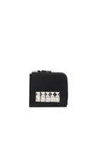 Comme Des Garcons Studded Leather Zip Wallet In Black