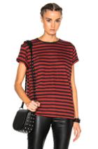 R13 Striped Boy Tee In Red,gray,stripes
