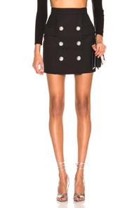 Balmain High Waist Skirt In Black
