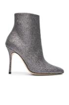 Manolo Blahnik Glitter Insopo 105 Boots In Gray,metallic
