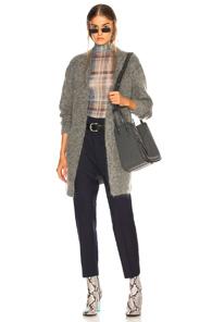 Acne Studios Raya Short Mohair Cardigan In Gray