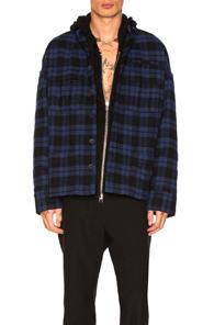 Haider Ackermann Plaid Jacket In Blue,checkered & Plaid