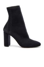 Gianvito Rossi Knit Block Heel Booties In Black