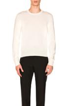 Maison Margiela Suede Patch Pullover Sweater In Neutral