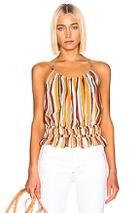 Frame Smoked Tank In Orange,stripes,red