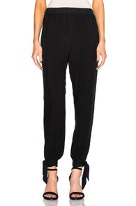 Raquel Allegra Ankle Tie Pants In Black