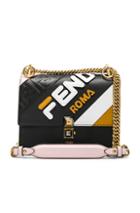 Fendi X Fila Small Logo Bicolor Kan I In Black,pink