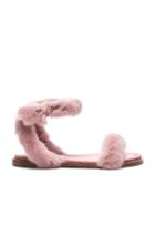 Valentino Mink Fur Sandals In Pink