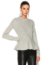 Veronica Beard Raleigh Peplum Sweater In Gray