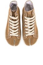 Maison Margiela High Top Canvas Sneakers In Brown,neutral