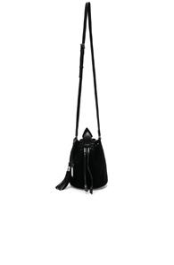 Saint Laurent Anja Suede Bucket Bag In Black