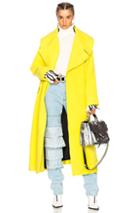 Marques ' Almeida Brushed Wool Oversize Coat In Yellow