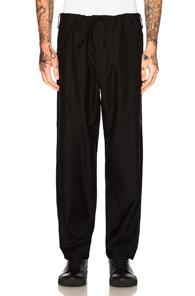 Yohji Yamamoto Regular String Sleek Trousers In Black