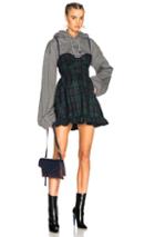 Fenty By Puma Dress With Hoodie In Gray,checkered & Plaid,green,blue