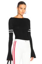 Frame Rugby Bell Sweater In Black,white