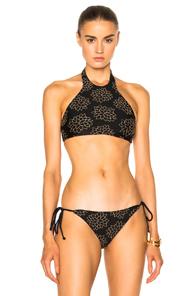 Tori Praver Swimwear Sabina Bikini Top In Black,floral