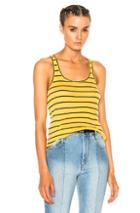 Isabel Marant Etoile Avien Striped Linen Tank In Stripes,yellow