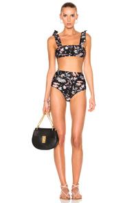 Adriana Degreas Chinoiserie Hot Pants Bikini In Black,floral