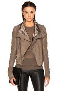 Rick Owens Classic Blister Biker Jacket In Gray