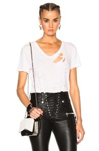 Unravel Destroyed Jersey Body Tee In White
