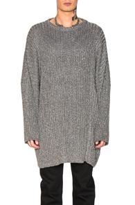 Raf Simons 2 Collared Oversized Sweater In Gray