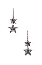 Lynn Ban Double Pave Star Earrings In Metallics