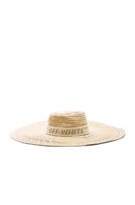 Off-white Straw Hat In Neutrals