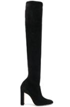 Manolo Blahnik Suede Pascalla Boots In Black