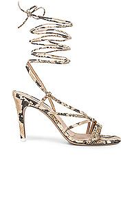 Attico Baby Python Printed Heel In Neutral,animal