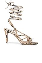 Attico Baby Python Printed Heel In Neutral,animal