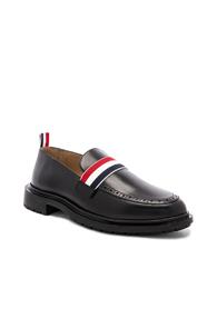 Thom Browne Calf Leather Loafer In Black