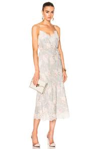 Zimmermann Stranded Lace Slip In Floral,green,neutrals