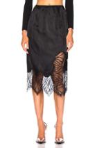 Helmut Lang Lace Slip Skirt In Black